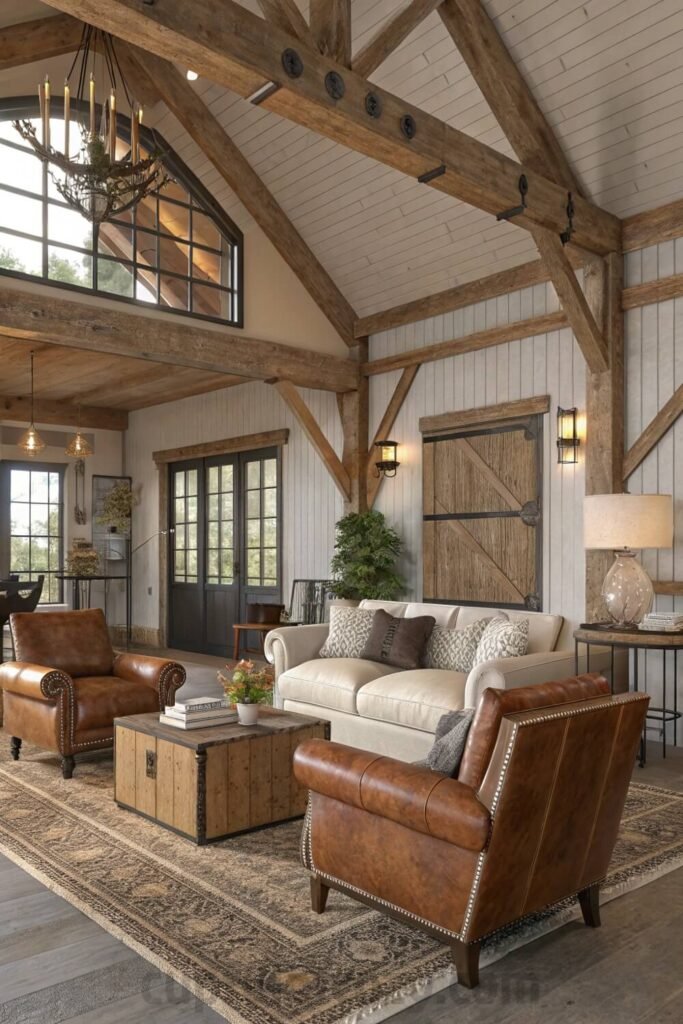 farmhouse-living-rooms-with-matching-sofas (9)