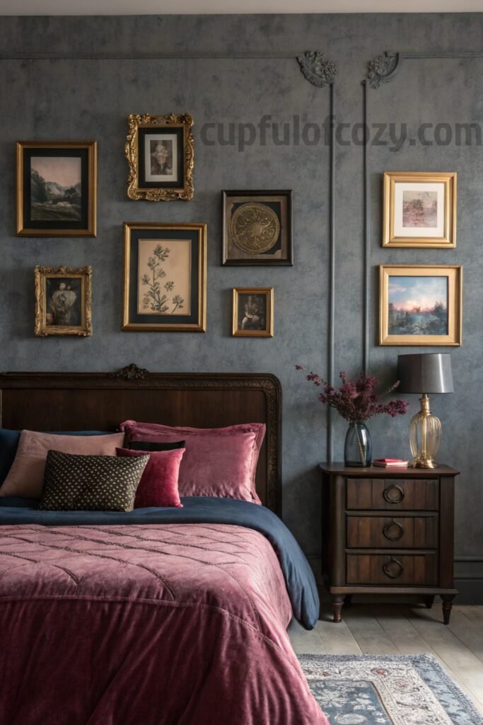 gallery-wall-in-a-bedroom-for-moody-romantic-vibes