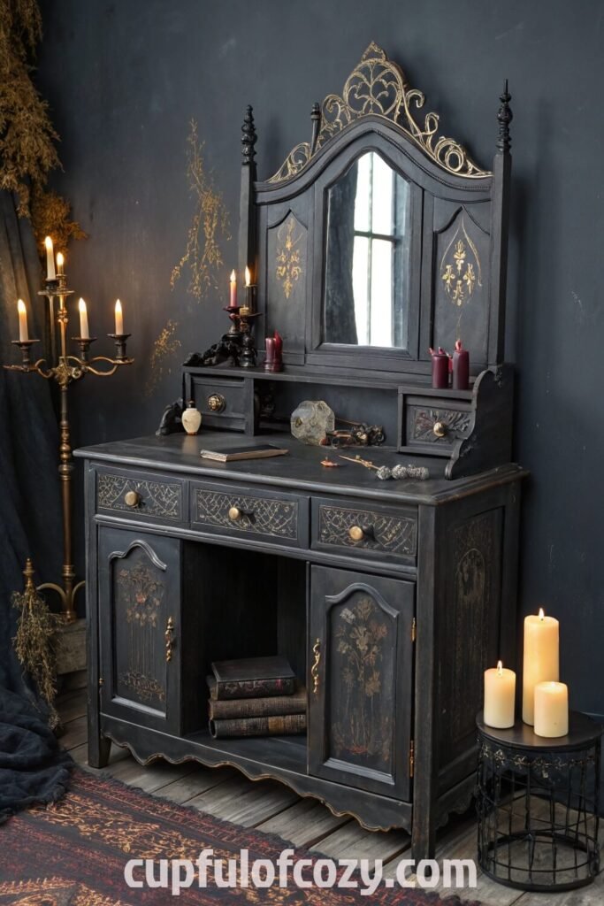 gothic-mirror---makeup-corner-ideas-that-feel-haun