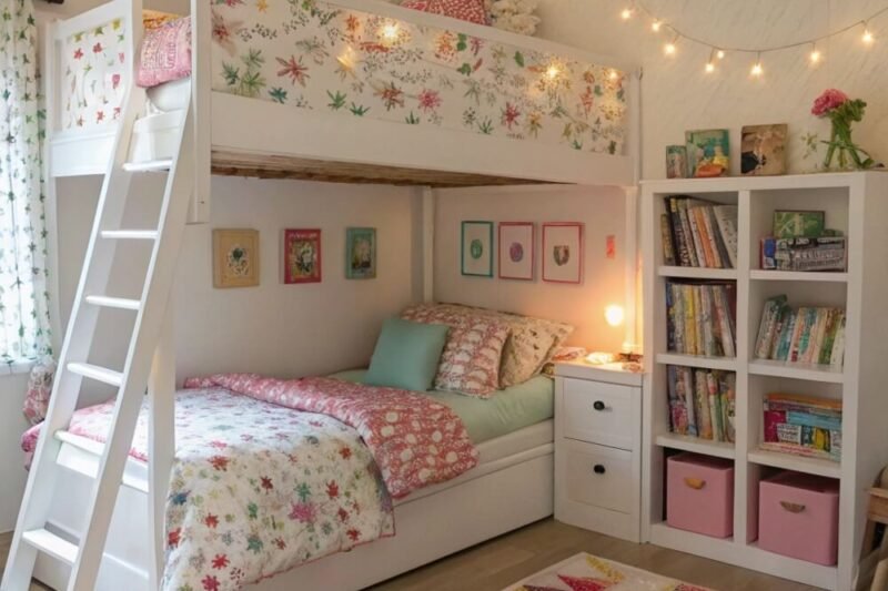 10 Cute Loft Bed and Desk Underneath Inspiration for Shared Sibling Rooms