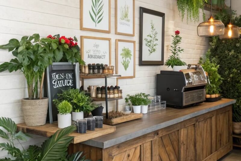 12 Modern Farmhouse Breakfast Nook with a Bult-in Coffee Bar Ideas for Small Kitchens