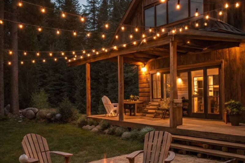 9 Genius Ways to Style a Modern Farmhouse Patio with String Lights and Lanterns