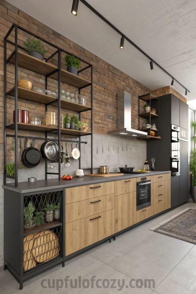 one-wall-kitchen-with-island-in-small-kitchen (1)