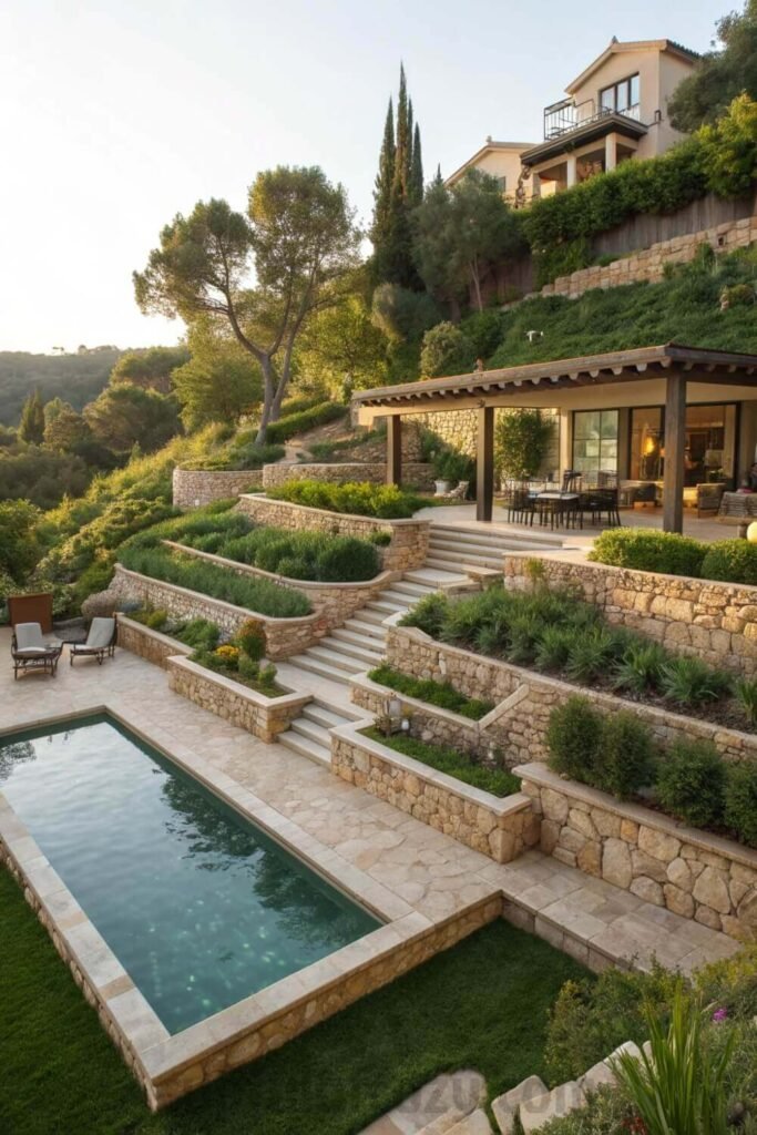 pool-with-retaining-wall-ideas-for-sloped-backyard