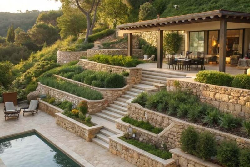 10 Budget-Friendly Pool with Retaining Wall Ideas for Sloped Backyards To Add Privacy & Style
