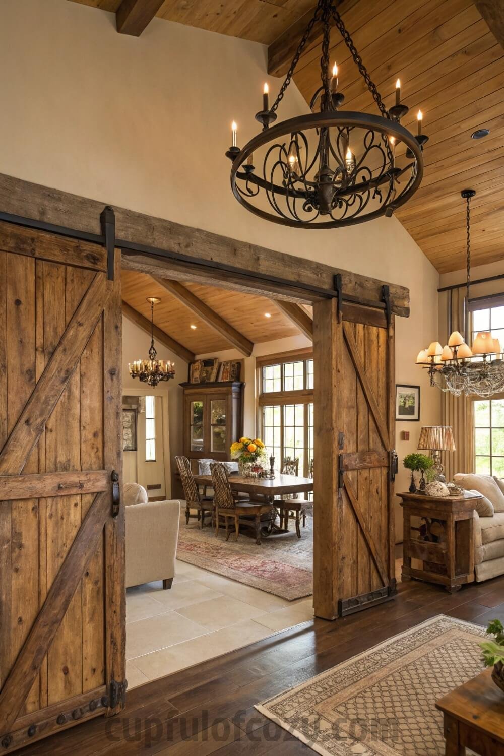 rustic-farmhouse-open-living-room-and-dining-room-
