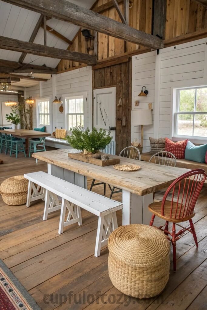 rustic-farmhouse-open-living-room-and-dining-room-