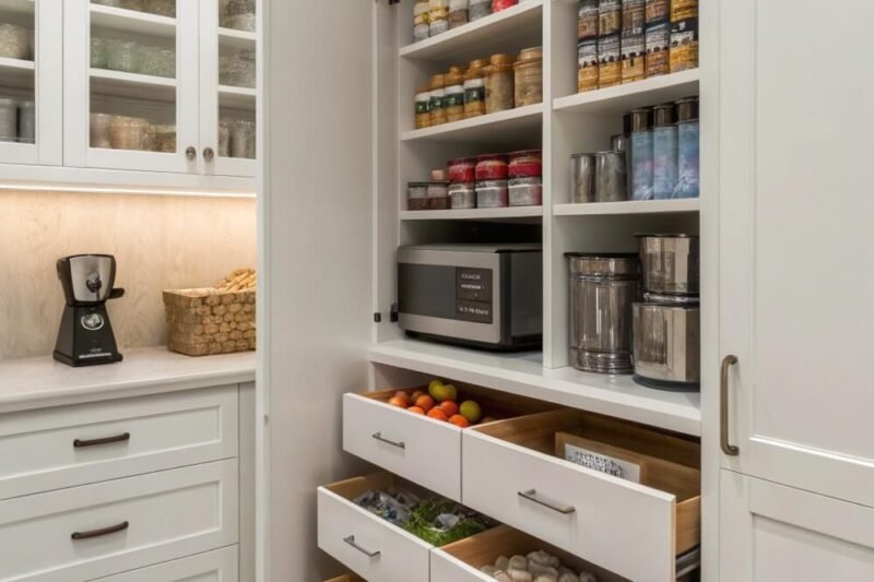 9 Smart Storage Ideas for a Small Walk-Through Butler’s Pantry
