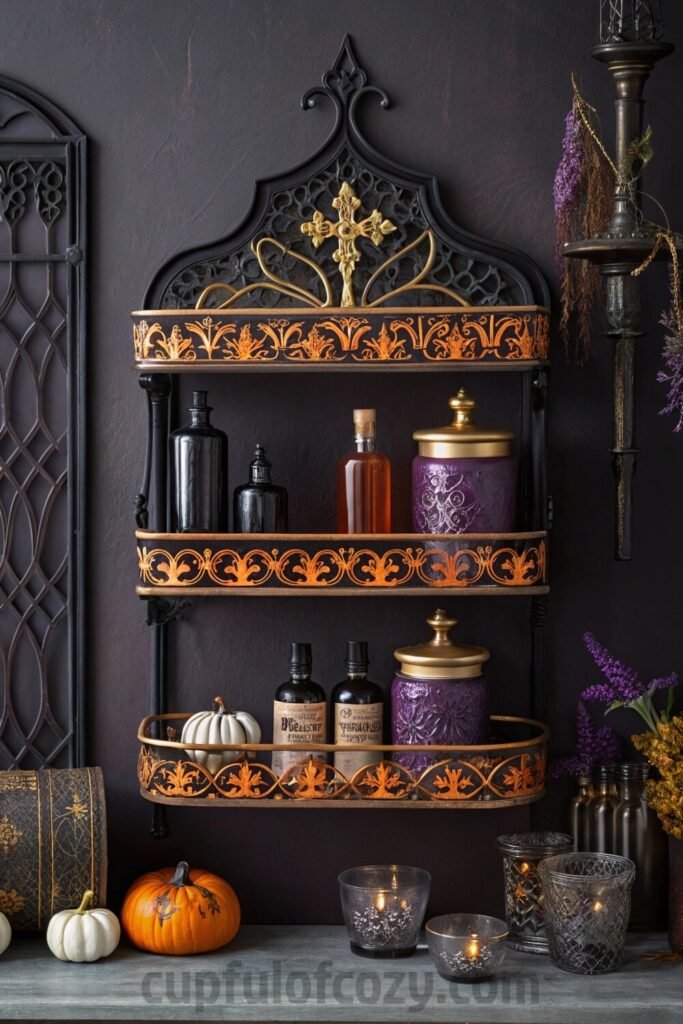 spooky-cute-halloween-themed-bathroom-shelf-decor-