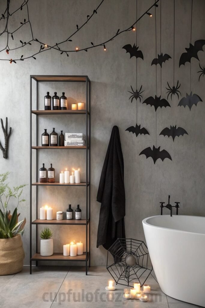 spooky-cute-halloween-themed-bathroom-shelf-decor-