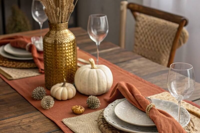 10 Easy Terracotta Thanksgiving Table Runners That Anyone Can Make at Home