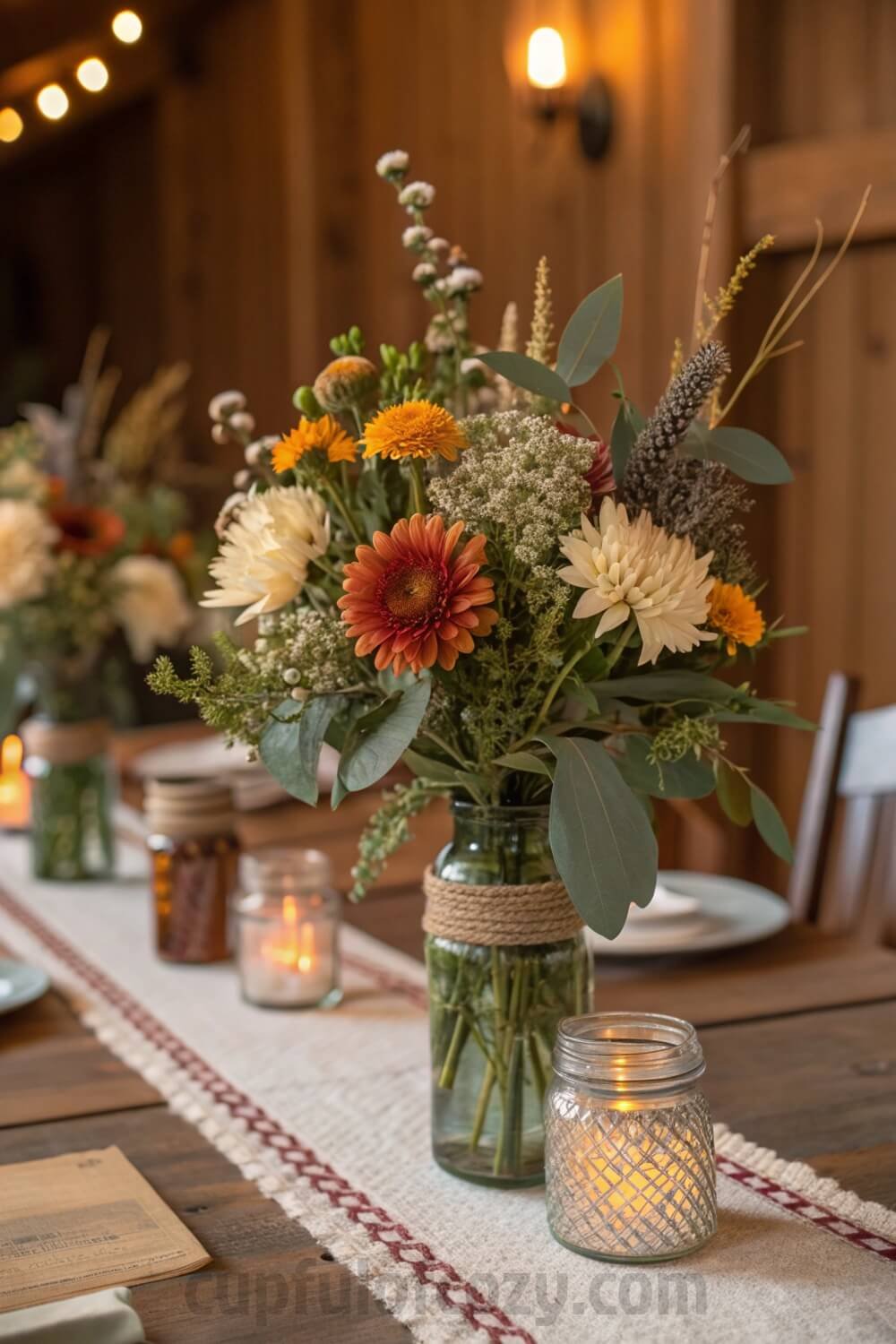 thanksgiving-centerpiece-with-grocery-store-flower