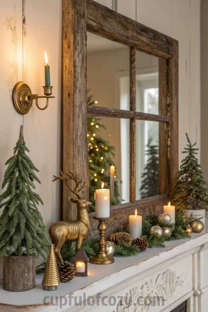 vintage-christmas-mantel-mirror-
