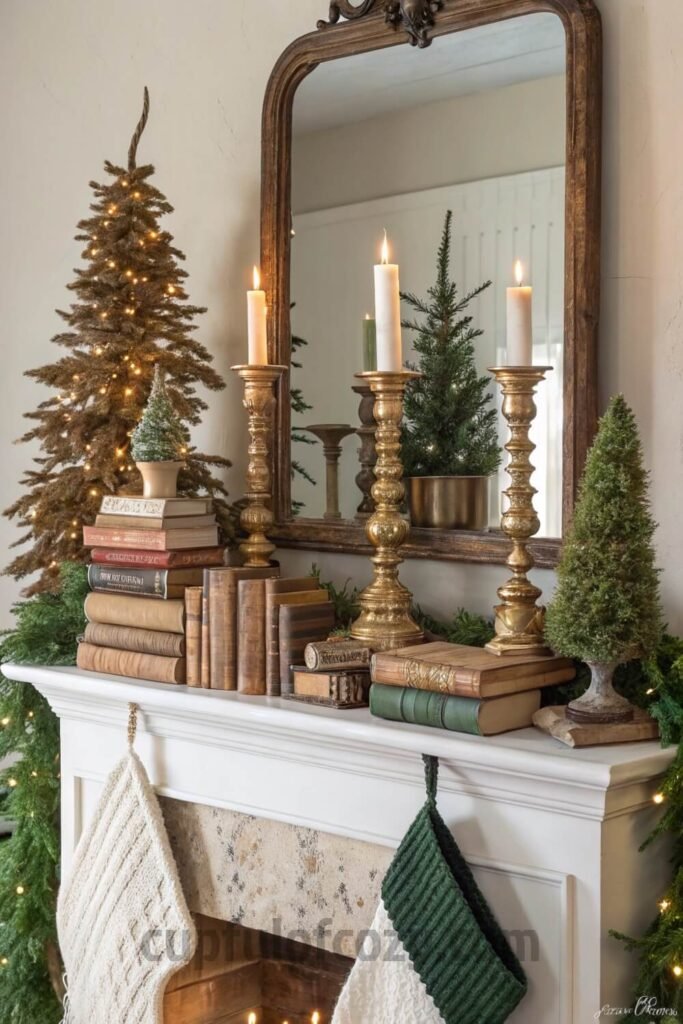 vintage-christmas-mantel-mirror-