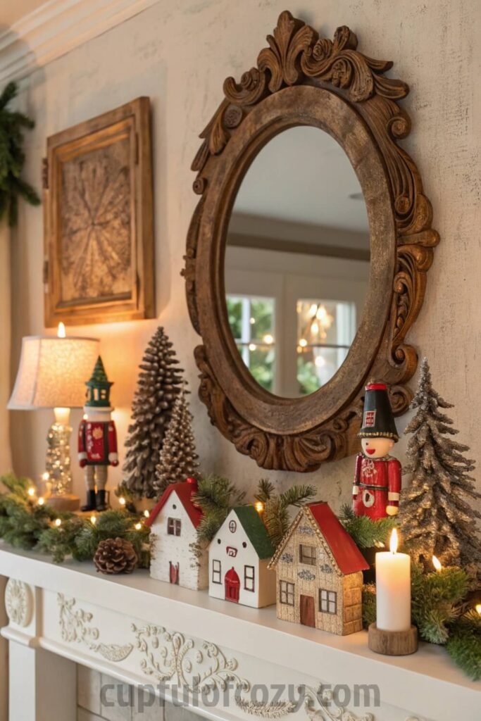 vintage-christmas-mantel-mirror-