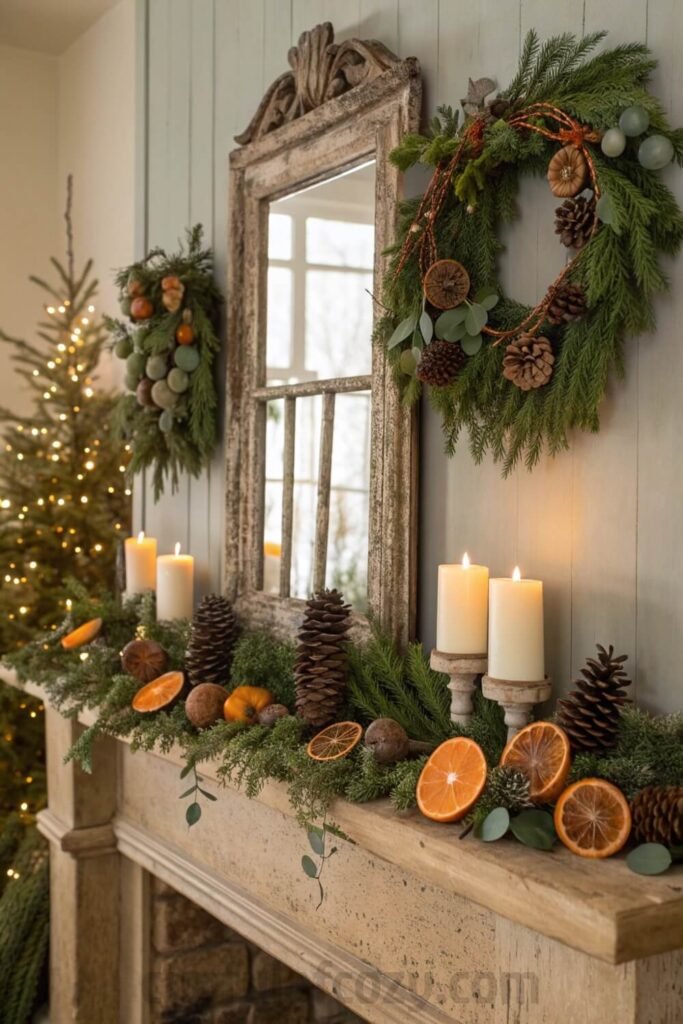 vintage-christmas-mantel-mirror-