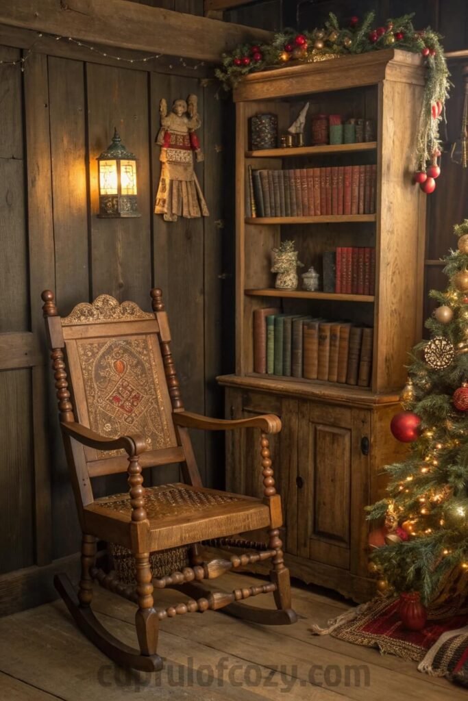 vintage-christmas-reading-nook