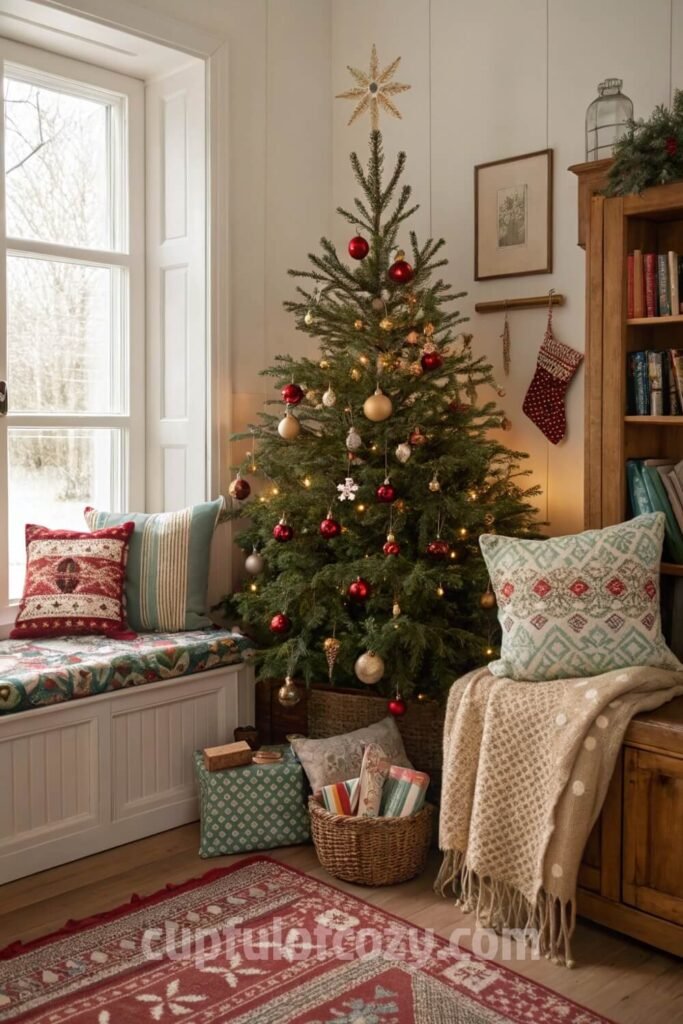 vintage-christmas-reading-nook