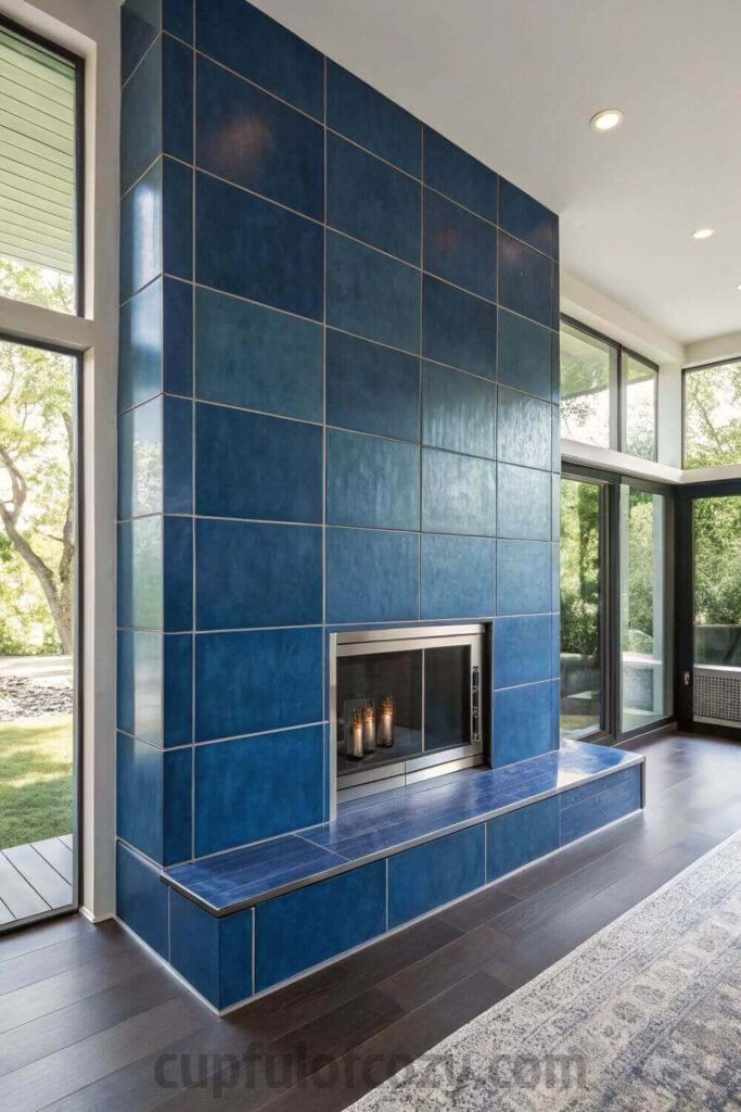 blue-ceramic-tile-with-metallic-fixtures-for-a-chi