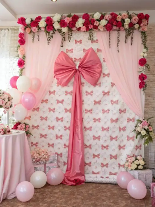 10 Cute Coquette Aesthetic Seamless Pattern Birthday Backdrop