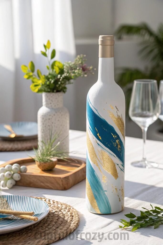 diy-painted-wine-bottles-double-as-elegant-centerp (1)