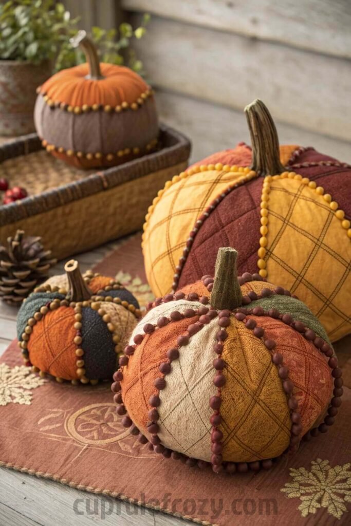 Easy DIY Patchwork Pumpkins