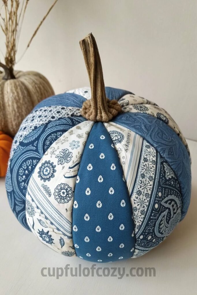 Easy DIY Patchwork Pumpkins