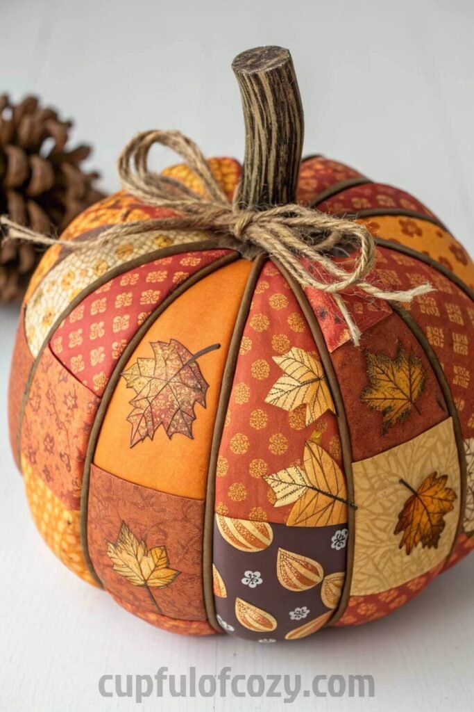 Easy DIY Patchwork Pumpkins