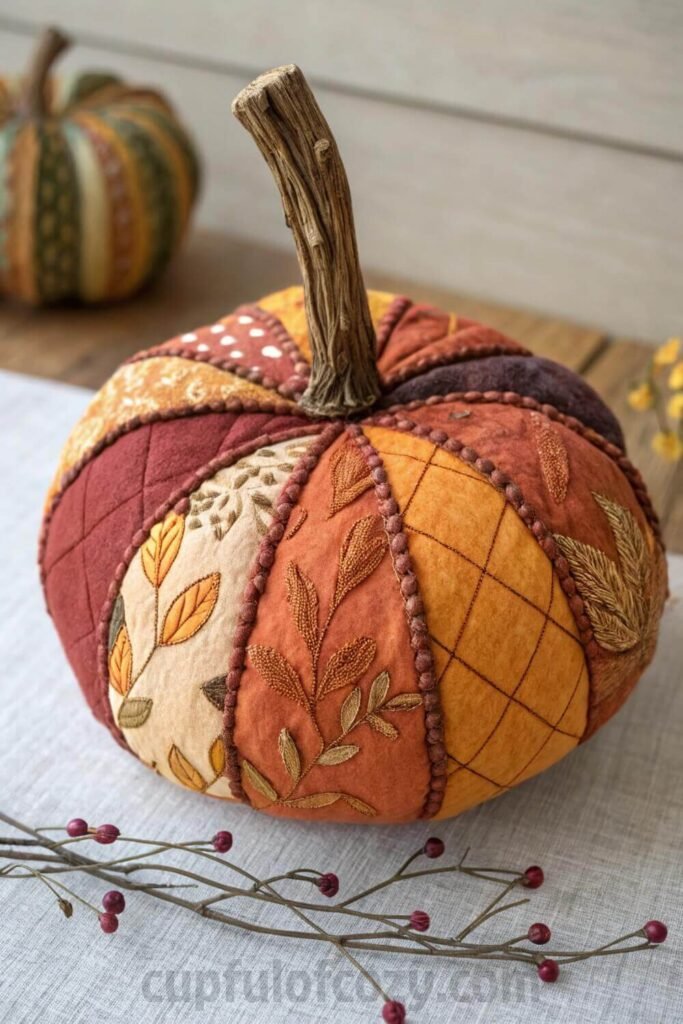 Easy DIY Patchwork Pumpkins