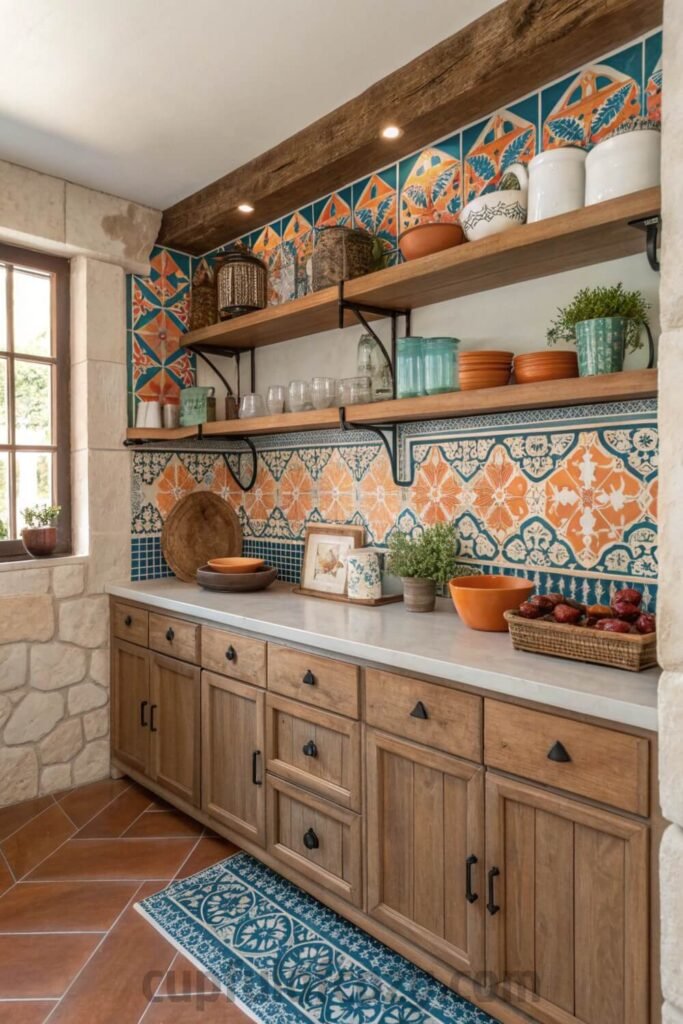 open-shelving-with-a-bold-mexican-tile-backsplash (1)