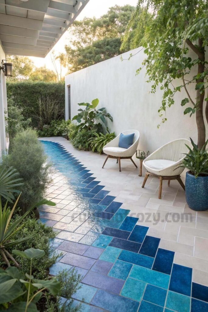 outdoor-patio-ideas-using-blue-ceramic-tile-floori