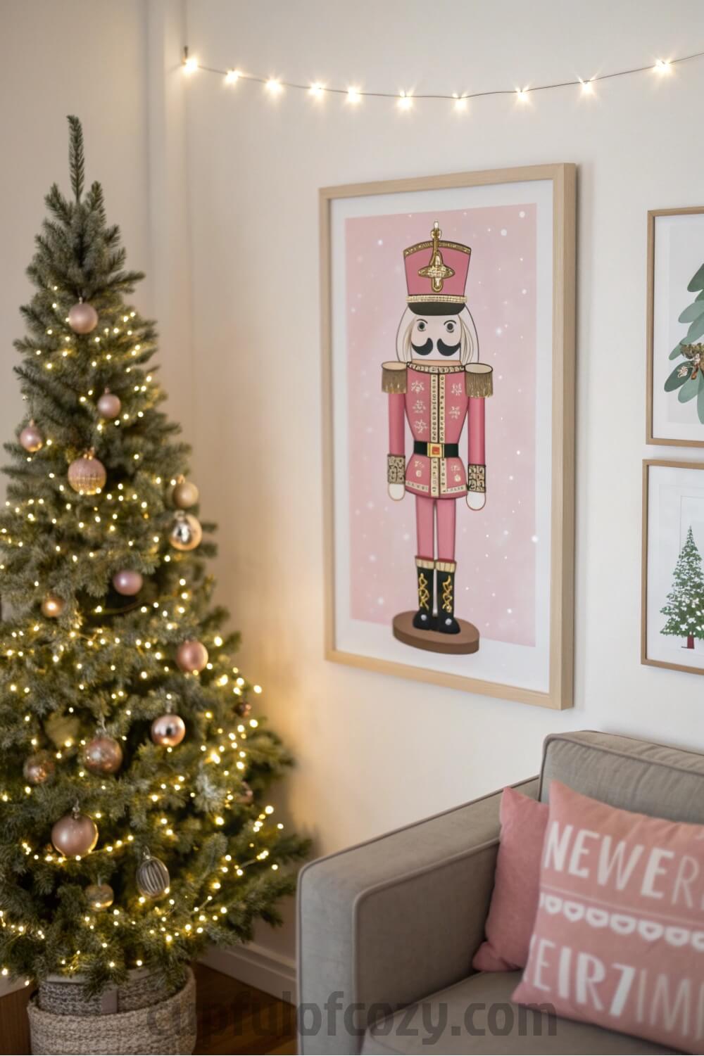 pink-nutcracker-christmas-wall-art-decor