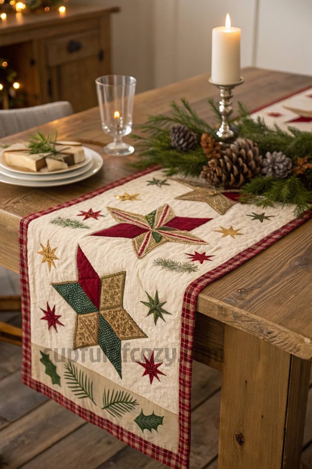 rustic-christmas-table-runner-with-star-design-gif