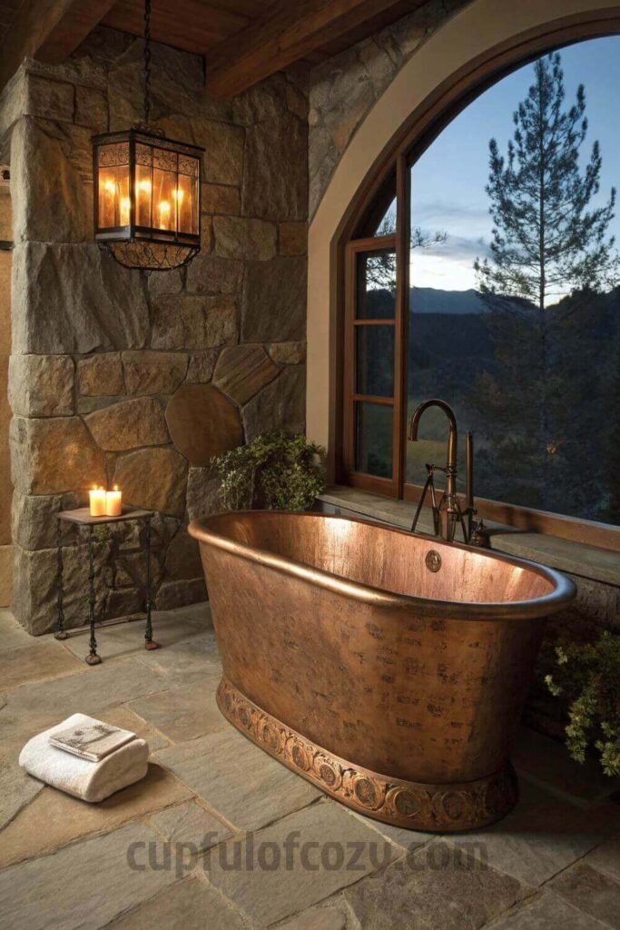 rustic-farmhouse-cabin-bathroom-ideas-with-copper- (1)