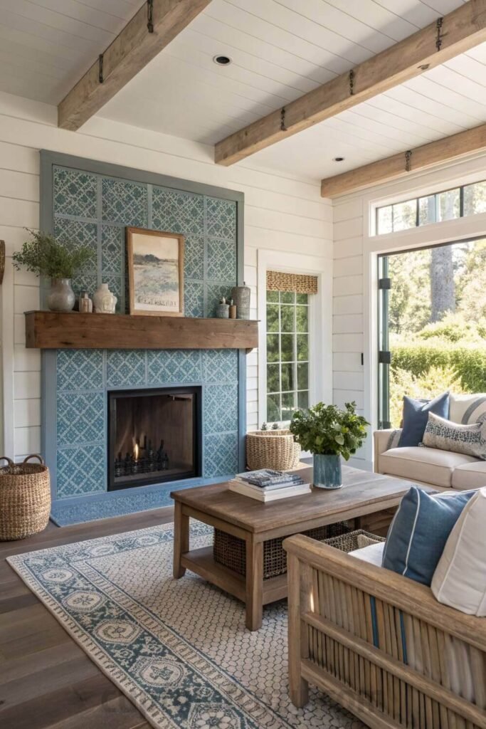 rustic-farmhouse-decor-with-blue-ceramic-tile-acce (1)