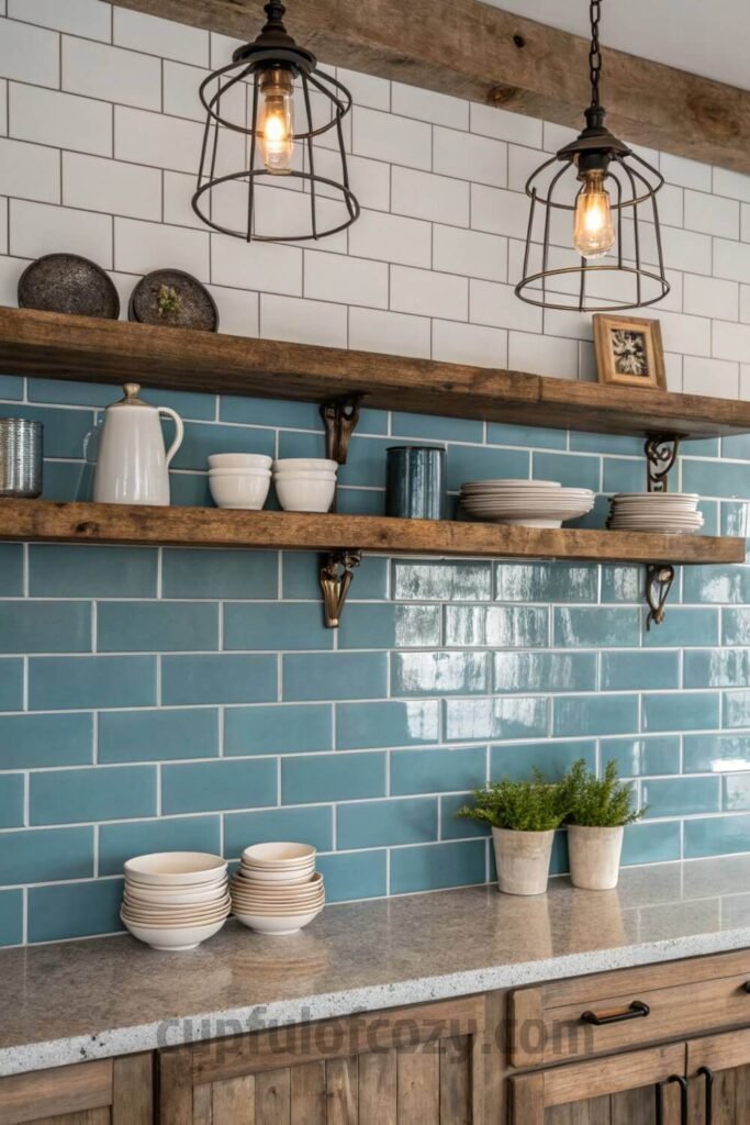 rustic-farmhouse-decor-with-blue-ceramic-tile-acce (1)