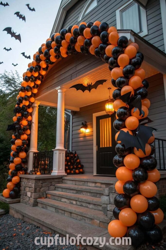 spooky-front-door-arch-with-balloons---bats (8)